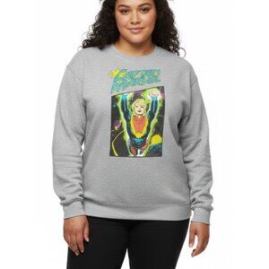 Marvel Captain Marvel Sweatshirt Women Plus Size 2 Graphic Crewneck Gray Fifth S